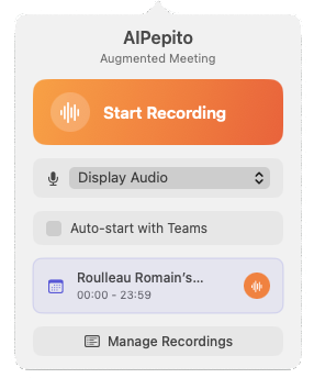pepito menu bar interface
